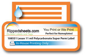 11 Mil Velvet Polycarbonate Laminated Super Permanent Label