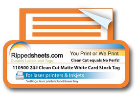 white paper label